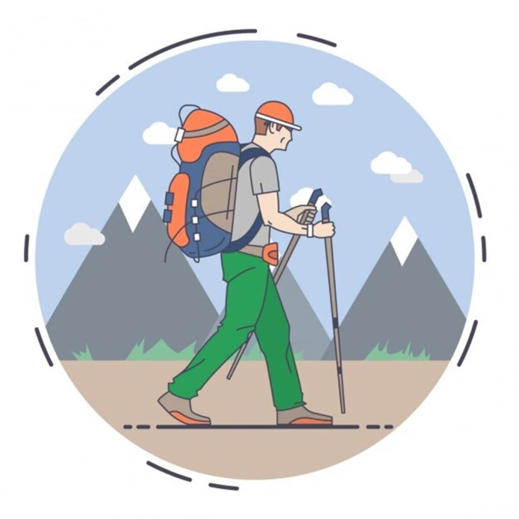 man hiking flat illustration 1051 688 1