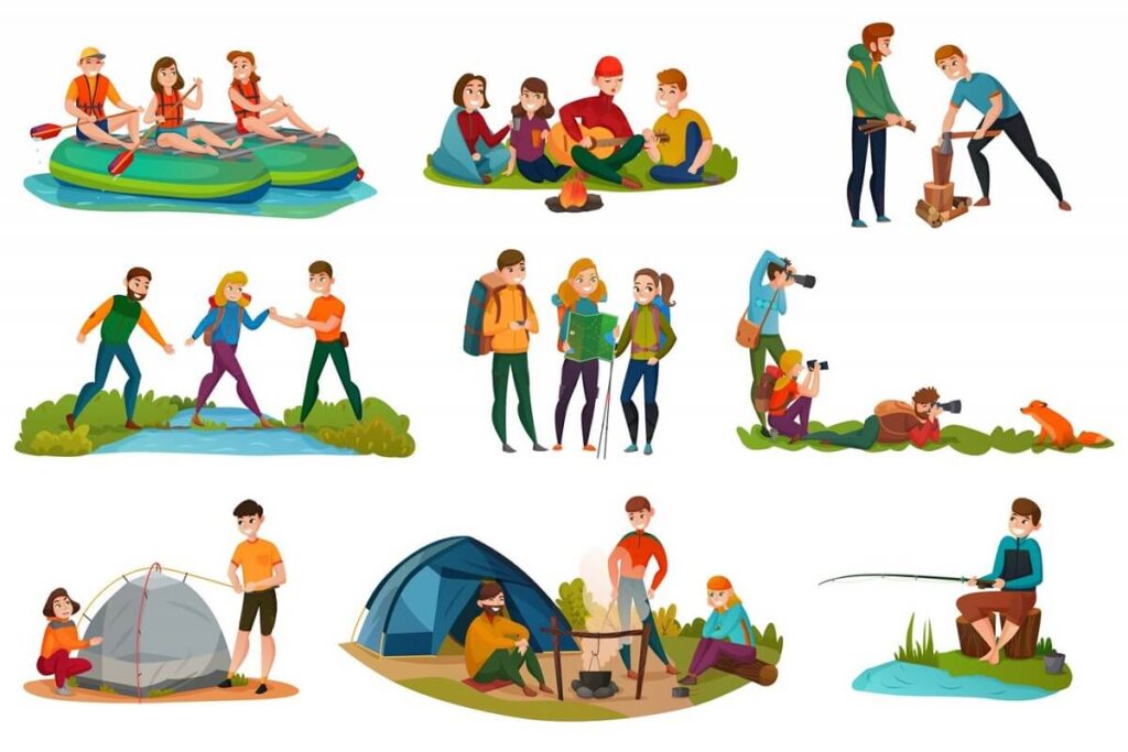 camping people set 1284 23881