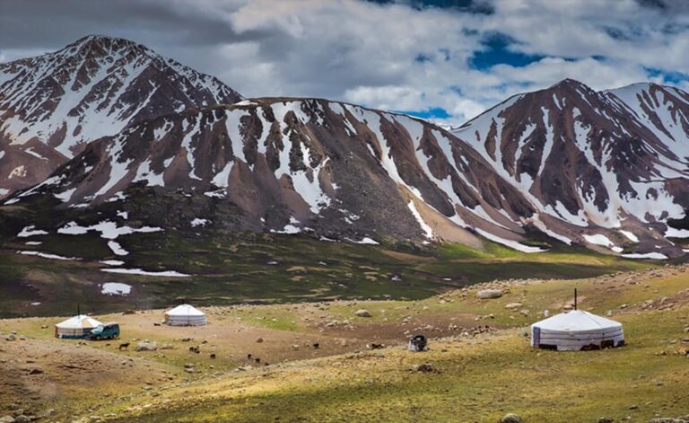 Trekking to Altai mountains Mongolia