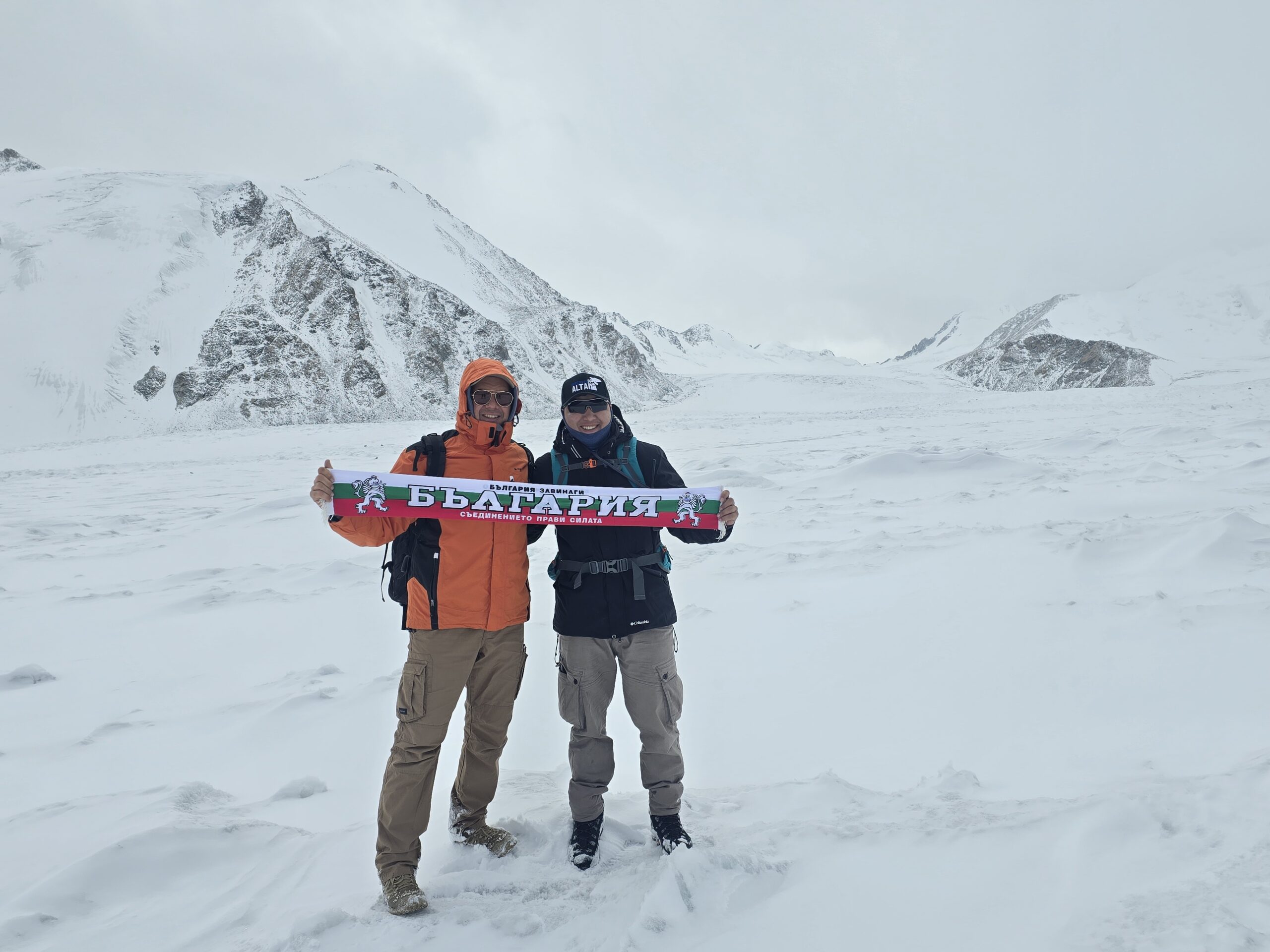 Potanin Glacier — the standard approach route to Mount Khüiten and the Tavan Bogd massif.